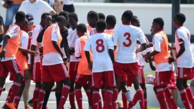 Football players training