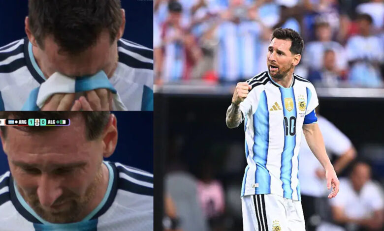 Messi crying